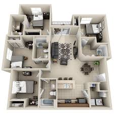 3 4 Bedroom Apartments Jmu Harrisonburg Va Floor Plans Small House Plans House Floor Plans Student Apartment