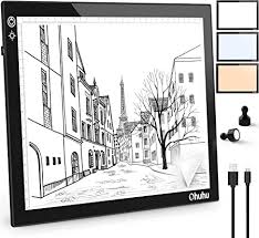 As a reference, you can use the centre square to calculate the size of one of the sides of the light box. Amazon Com A4 Light Board Ohuhu Portable Tracing Light Box With 3 Colors Light Ultra Thin Portable Tracer White Led Magnetic Light Drawing Board Diy Diamond Painting Artists Drawing Sketching