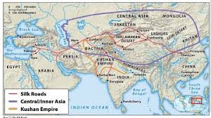 When i first saw a map of china i was fascinated by the huge brown blob of nothingness filling a big portion of the far west of the country, resembling an enormous martian crater. Part A Part B Map 7 1 The Silk Roads Shows Chegg Com