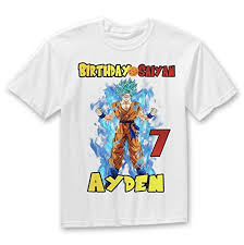 Free shipping on qualified orders. Amazon Com Dragon Ball Z Birthday T Shirt Super Saiyan Birthday Shirt Handmade Products