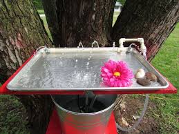 Bird Bath Fountain For Hummingbirds Making A Hummingbird Water And Bathing Tray Out Of A Cookie Sheet How To Attract Hummingbirds Hummingbird Water Bird Bath