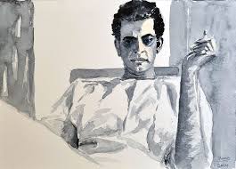 The hindi part of the conversation in the balloons are set. Satyajit Ray Painting By Uma Krishnamoorthy