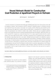 For the construction cost budgeting purposes, we have gotten some help from a renowned construction company, arcadis malaysia. Pdf Neural Network Model For Construction Cost Prediction Of Apartment Projects In Vietnam