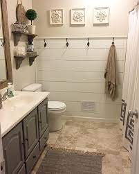 And don't worry about how it may look butting up against subway tile, because. Shiplap Half Wall Bathroom Makeover Modern Farmhouse Bathroom Bathroom Decor Small Bathroom