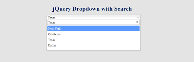Jquery Dropdown With Search Jquery Search Coding