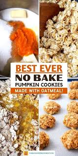 Sweet No Bake Pumpkin Cookies Take Under 10 Minutes To Make And Are So Chewy And Delicious These Easy Oatmeal Balls