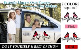 Use car decals for successful business promotion. Amazon Com Practisol Car Decals For Women 1 Set Butterfly And Flower Car Decal Stickers Vinyl Car Graphics Side Hood Decals For Cars Suv Universal Scratch Hidden Car Sticker Black Kitchen Dining