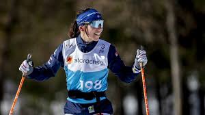 Ski de fond aux olympiades de sotchi 2014, vancouver 2010. Charlotte Kalla Far Kora Skiathlonen P4 Vasternorrland Sveriges Radio