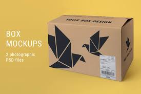 Free kraft paper disposable food bag 64. Large Box Mockup Free Download Mockup
