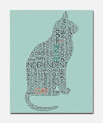 Cat Word Art Cat Theme Custom Pet Portraits Word Art