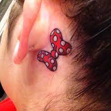 Red heart and outline mickey mouse tattoo design. Pin On Tattoos