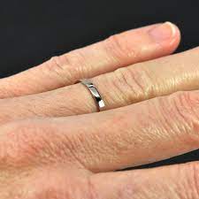 White Gold Wedding Band 2mm By 1mm Flat Edge Ring 14k Palladium White Gold Recycled M White Gold Wedding Bands Palladium White Gold 14k Palladium White Gold