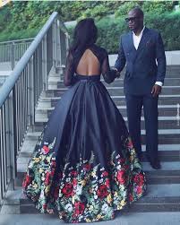 Ball Gown Prom Dresses Black Girls Floral Print Ball Gown Prom Dresses Two Pieces Sheer Long Sleeve Lace Black Girl African Girl Evening Formal Gowns In 2020 African Prom Dresses Prom Dresses Two Piece Ball Gowns Evening