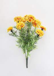 Find beautiful artificial flowers for your home decor or upcoming event at afloral.com. Silk Marigold Bush Artificial Marigold Flowers Afloral Com