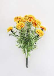 Marigold flowers do not need cultivation but the soil should. Silk Marigold Bush Artificial Marigold Flowers Afloral Com