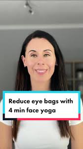 Reducd eye bags caused by stress in 4 minutes with Face Yoga #faceyoga  #glowingskintips #daniellecollinsfaceyogamethod #facialexercise #eyebags  #eyebagsolution #yogaface #yogafacial #athomefacial