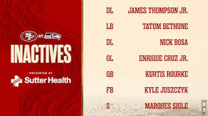 San Francisco 49ers players preparing for a Week 5 game against the Seattle Seahawks