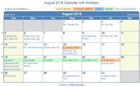 August 2018 Calendar With Holidays Uk August Calendar 2018 Holiday Calendar Holiday Calendar