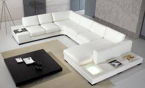 European Designer Sofa Large Size U Shaped White Leather Sofa Modern Sofa Sectional Modern Leather Sectional Sofas Sectional Sofa