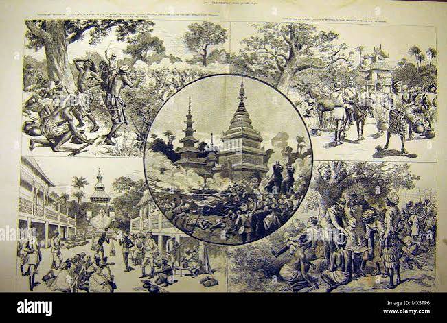 English: Views from the ILLUSTRATED LONDON NEWS and The Graphic (some with later hand coloring, all from ebay auctions): 'Loodhianah on the Sutlej'*, 1846 'Sikh Soldiers'*, 1846 'The British Museum'*, 1851 '
