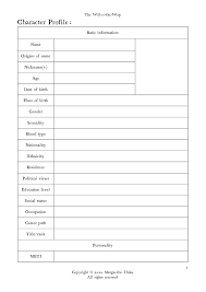 Character Profiles Getting To Know Your Characters Character Sheet Template Character Template Character Sheet Writing