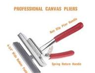 Timsec Canvas Stretcher Pliers, Upholstery Staple Remover and Tack Puller  Tool Combo, Professional Canvas Pliers with Spring Return Handles, 4-3/4"  ...