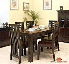 After you determine the reason you want to decorate above your cabinets. Mamta Decoration Sheesham Wood Dining Table With 6 Chairs Home And Living Room Dark Walnut Finish Amazon In Home Kitchen
