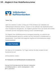 Wie kann man sich gegen die angriffe schützen? Phishing Mail Im Namen Der Volks Und Raiffeisenbanken Vr Bank Memmingen Eg