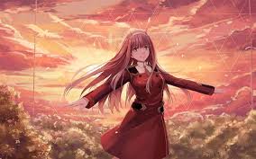 She also wears a metal anklet with her code number on it. Darling In The Franxx Wallpaper Hiro And Zero Two Zero Two Darling In The Franxx Zerochan Anime Image Board Watch Darling In The Franxx Volly Ball