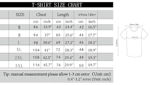 Slim Fit T Shirts Size Chart Toffee Art