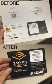 Audible Gift Card Printable Gift Cards Gift Card P90x3 Meal Plan