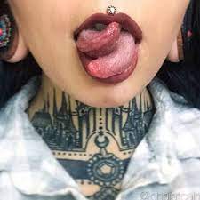 One Day Split Tongue Splittongue Piercing Tattoo Tattoos Art Artwork Design Blackink Inked Necktattoo Tongue Body Mods Tounge Piercing Facial Piercings