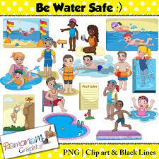 Teaching kids how to enjoy water safety when in and around water. Water Safety Clip Art Kids Approved