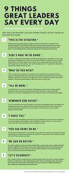 9 Things Great Leaders Say Every Day Goede Ideeen Citaten