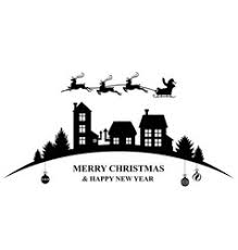 Download Christmas Village Silhouette Vector Images Over 860