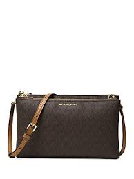 Michael Kors Black And Brown Purse Michael Michael Kors Leather Double Zip Crossbody Bolsos Mochilas