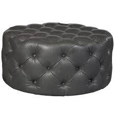 250 pounds no assembly required read more Diamond Button Tufted Round Glam Faux Leather Ottoman Pulaski Furniture Furniture Cart