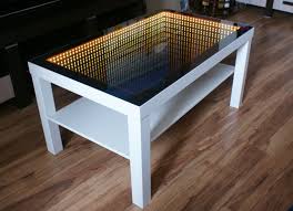 White Table Led 3d Coffee Table Illuminated Infinity Mirror Effect Remote Rf 169 00 Picclick Uk Di 2020 Lampu Meja