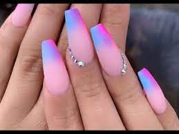 Solar nail & spa, loganville, georgia. Cotton Candy Nails Using Sns Air Ombre Youtube