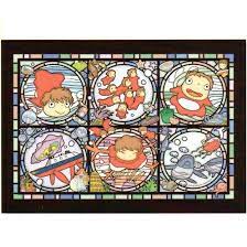 Top marken günstige preise große auswahl Jigsaw Puzzle 208 Pieces Clear Color Like Stained Glass No Glue Ponyp Ghibli 2016 New Puzzle Art Ghibli Stained Glass
