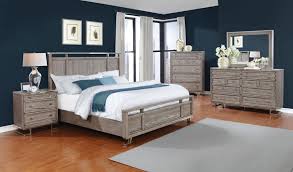 Shop the furniture village industrial bedroom furniture collection for bed frames, wardrobes and more. The Johnathan Bedroom Industrial Shell And Chrome Eastern King Four Piece Set 205191ke S4 Bedroom Sets Price Busters Furniture