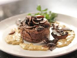 Filet Mignon With Mustard And Mushrooms Recipe Food Network Recipes Filet Mignon Recipes
