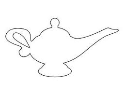 Genie Lamp Pattern Use The Printable Outline For Crafts Creating Stencils Scrapbooking And More Fr Aladdin Birthday Party Genie Lamp Disney Coloring Pages