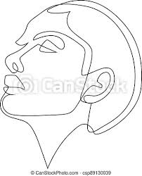 This profile view is of a beautiful female's face and i guide you through the drawing process by using simple geometric shapes, alphabet letters, and numbers. Woman Face Drawing Profile Side View Portrait Made Of Continuous Line Minimalist Vector Illustration Canstock