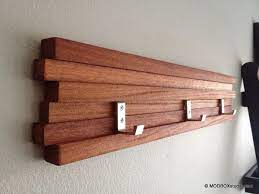 Coat Rack 3 Hook Key Hat Minimalist Modern Wall Hanging By Modbox 28 00 Via Etsy Modern Coat Rack Coat Rack Wall Wood Coat Rack