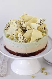 Pistachio Mousse Cake With Coffee And Chocolate Brownies Recipe Savoury Cake Chocolate Brownies Mousse Recipes