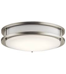 If your new light fixture doesn't match your old mount type, you'll have to remove the bracket from the junction box and change the screws. Kichler 10784niled Independence Led 12 Inch Brushed Nickel Flush Mount Light Ceiling Light