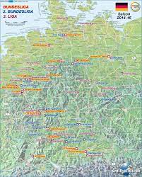Im norden hat deutschland eine grenze mit. Karte Von Deutschland Fussball Bundesliga 2014 15 Themenkarte Welt Atlas De