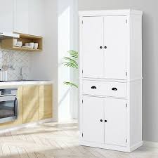 14 714 просмотров 14 тыс. Traditional Colonial Freestanding Kitchen Pantry Cupboard Storage Cabinet White Ebay