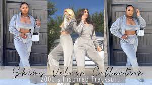 While there are plenty of things to love (or love to hate, tbh) about the early 2000s, velour is definitely high up on the list. Wow Kim K Brought Back Tracksuits New Skims Velour Collection Review Try On Haul Yunnierose Youtube